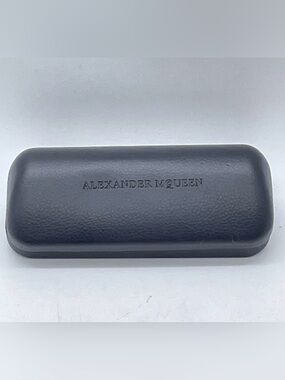 Alexander McQueen Black Embossed Leather Sunglasses Case